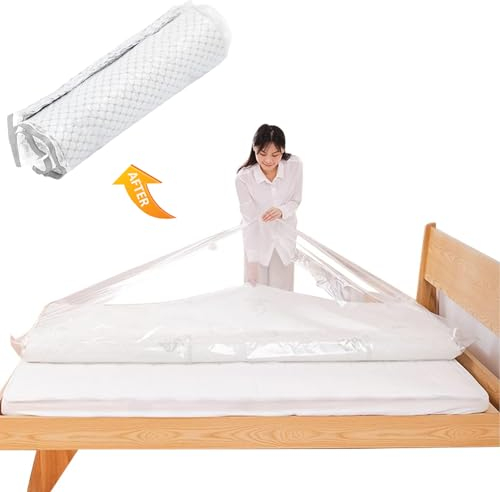 Matratzen-Vakuum-Aufbewahrungstasche, platzsparend, Matratzenbeutel, Doppelreißverschluss, Matratzenschoner, Schutz für Umzug, 2 Größen optional (180 x 85 x 30 cm)