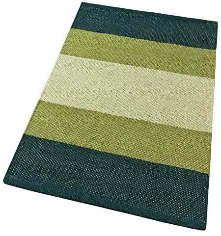 Tappeto Cucina Bagno Assorbente Puro Cotone Scendiletto Camera Lavabile Mod.PAPRIKA 55X140 VERDE