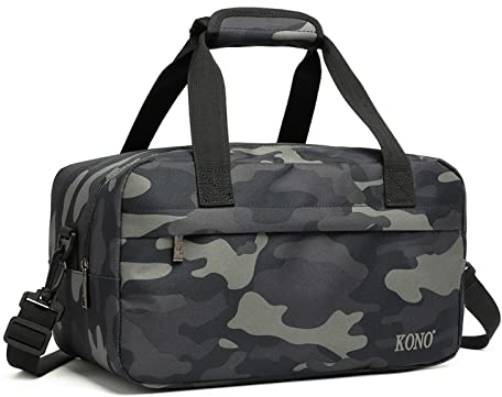 KONO Holdall Kabinengepäck Untersitz Ryanair Flugtragetasche Unisex Sport Reise Duffels Tasche, Camouflage, S, Handgepäcktasche