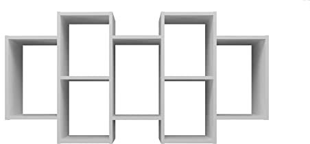 CDF Hängeregal Bilbao 7.0 | Farbe: Weiß | für EIN Wohnzimmer, Büro und Arbeitszimmer | Regal für Bücher und Spielzeug | modern | Ideal für Kinderzimmer, Zimmer für einen Teenager, Jugendzimmer.