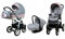 BabyLux® Bambimo Kinderwagen Set 3 in 1 - Alu Way - incl. Babywanne, Buggy Sportsitz, Auto-Babyschale - Autositz - Kinderwagenset - Kombikinderwagen mit Wickeltasche, Regenschutz usw.