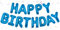 Blaue Happy Birthday Ballons Banner, 16 Zoll Mylar Folie Buchstaben Geburtstag Zeichen Banner blau Geburtstag Dekorationen für Mädchen Jungen Kinder & Erwachsene Geburtstag Dekorationen Party Supplies