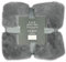 jilda-tex Wohn- Kuscheldecke Felloptik Rabbit Deluxe 750 GSM 150x200 220x240 cm Kunst-Felldecke (Hellgrau 220x240)