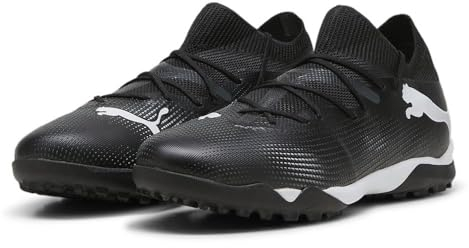 PUMA Homme Future 7 Match TT Soccer Shoe, Black White, 44.5 EU