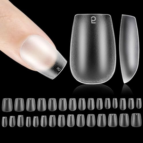 Nzakybbi Extra Short Ballerina Nageltips Kurz Nägel Tips Full Cover Soft Gel Nail Tips für Gelnägel, 240 Stück XXS Coffin Künstliche Fake Nägels Nagelspitzen mit Box, 15 Größen
