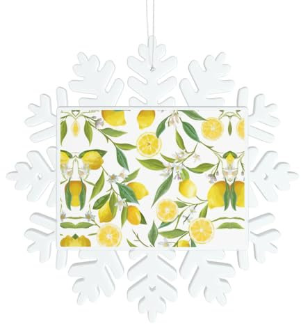 Frische tropische Zitronen Druck Weihnachten Schneeflocke Dekor Geschenke geeignet Weihnachtsbaum Weihnachtsmann Urlaub Neujahr Party