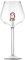 Verre à champagne rose avec rose à l'intérieur, flûtes de mariage, verres à champagne, verres à liqueur, verre à vin créatif, tasse à vin délicate pour mariage, fête, dîner, 650 ml