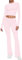 AnotherChill 2-teiliges Lounge-Set für Damen, umklappbar, lange Ärmel, bauchfreies Oberteil, lässige Outfits, Schlafanzug, rose, XS/S