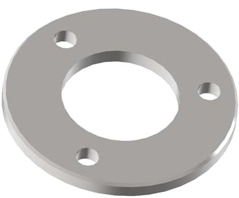 Sellon24® Piastra di base in acciaio inox, diametro 42,4 mm, piastra 85 mm, flangia a pavimento per saldatura, saldatura, ringhiera, ancoraggio, balcone, fissaggio a pavimento, 85 x 42 x 6-S