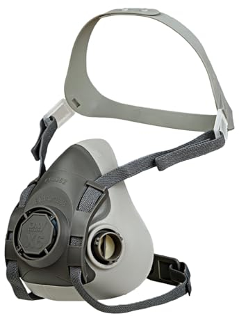 OxyPRO X6 | Wiederverwendbare Halbmaske für Maler | Komfort, Ergonomie, EN 140 | Bajonettsystem | Kompatibel mit Augenschutz | TPR-Gummi