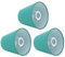 Jwthee Lampenschirme 3er-Set, kleiner Drum-Lampenschirm E14, Stoff, für Tischlampen, Stehlampe, modern, dunkelgrün