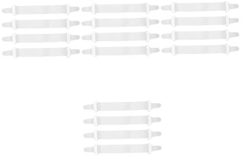 Garneck 16 Pz Fermagli per Lenzuola Cinghie per Lenzuola Cinghie Elastiche per Lenzuola Cinghie Elastiche con Clip Porta Lenzuola infisso Cintura di Fissaggio afferrare la Maniglia Bianca