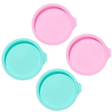 Amosfun Lot De 4 Moules À Gâteaux Ronds En Silicone Faciles À Démouler De Qualité Alimentaire Antiadhésifs De 15 Cm Arc-en-ciel Pour Gâteaux Et Puddings