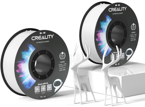 Creality Official PETG Filament Weiß, PETG 3D Drucker Filament 1.75mm 2Kg, No-Tangling, starke Bindung und Überhang Leistung Maßgenauigkeit +/-0.03mm