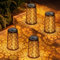 Solar Garden Lanterns 4 Pack, Weatherproof Metal Outdoor Lights - Solar Powered Decorative Lighting for Pathway Fence, Gift for Mother's Day Birthday