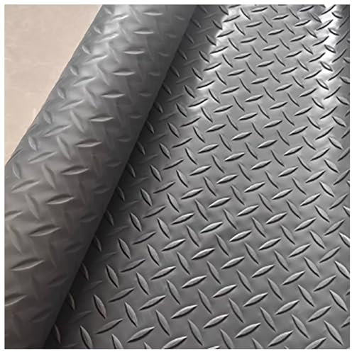 Tapis de sol de garage, tapis de garage en PVC épais, rouleau de sol for sous la voiture, tapis de stationnement de garage, for sol de grands SUV, monospaces, camionnette, atelier, cuisine(Gray,600x10