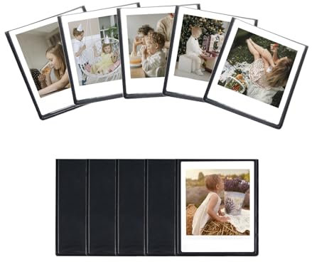Quadratischer magnetischer Bilderrahmen für Kühlschrank, personalisierbar, für Instax Square SQ40/SQ1/SQ60/SQ20/SQ10/SQ6/SP-3-Filme, für 7,1 x 8,6 cm große Bilder (10 Stück) (schwarz)