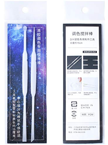 Riiichflowshop 2 pièces Moule en résine UV agitateurs en Silicone cuillère coulée Bijoux Outils Kit Silicone