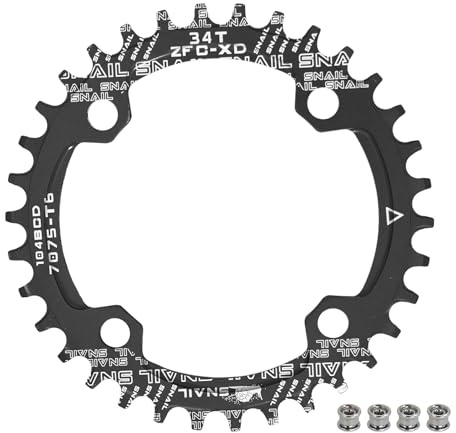 BESNIN 104 BCD Plato 30T 32T 34T 36T 38T 40T 42T 44T 46T 48T 50T 52T Platos Narrow-Wide de Single-Speed para Bicicletas de Carretera, BMX y MTB de 7/8/9/10/11/12 Velocidades