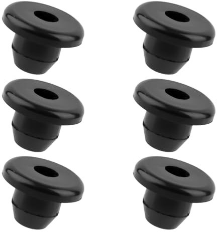 BOXOB 6pcs Rubber Jack Oil Plug, 0.33in Flat Head Waterproof Black Rubber Hydraulic Horizontal Floor Bottle Jack Oil Filler Plug Replacement Accessories