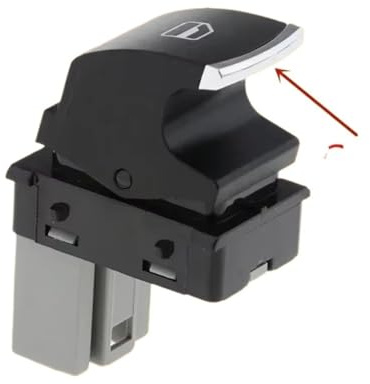 Pulsante Alzavetro Auto 6Pezzi/Kit Chrome Auto Finestra Interruttore Fari Interruttori Finestra Controllo Interruttore Sollevamento 5ND959857 Per Golf Per GTI 5 6 Per Jetta 6 Interruttore Alzacris(Sin