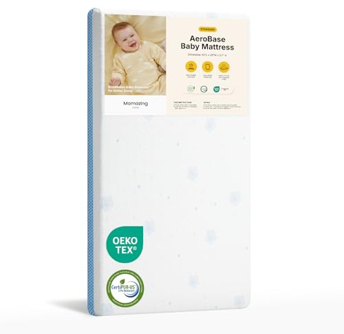 MAMAZING Aerobase Baby Crib Mattress, 52 x 28 Dual-Sided Mattress