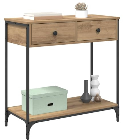 vidaXL Konsolentisch Artisan-Eiche 75 x 34,5 x 75 cm Holzwerkstoff
