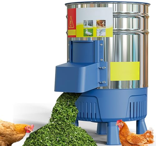zenggp Futtermittelmühle, Elektrische Gewerbliche Getreidemühle Mit 25 Liter Edelstahlbehälter, Hohe Mahlleistung, Zum Zerkleinern Von Stroh, Gras, Gemüse Obst Und Kartoffeln(1500W)
