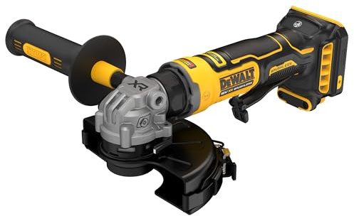 DEWALT 18V XR Brushless Compact 125mm Angle Grinder Tool Only, DCG404N-XJ | 18V XR brushless compact 125mm angle grinder with electronic brake, clutch and soft start for control and safety.