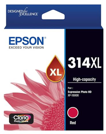 Epson 314XL - High Capacity Claria Photo HD - Red Ink Cartridge for XP-15000, Single Pack, C13T01M592