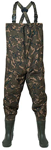 Fox Cunk Camo LW Waders Größe 8/42, Unisex, Outdoor-Enthusiasten, Fischer, Waders, Grün mit dominantem Grün, EU-Medium, 30 cm Beinlänge, 42 cm Taillenweite