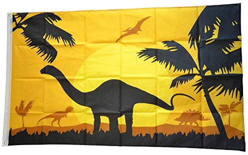 Flaggenfritze® Flagge/Fahne Dinosaurier Landschaft - 90 x 150 cm