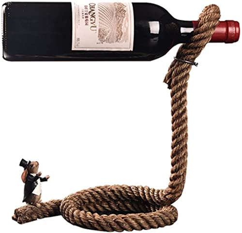 Porte-bouteille magique en corde à suspendre pour décoration de la maison