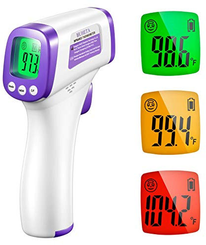 Infrared Thermometer for Adults, Non Contact Forehead Thermometer with Fever Alarm, Accurate Reading and Memory Function, Children, Kids and The Elderly & Surface of Objects Use