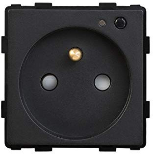 BSEED Prise murale wifi Prise FR Prise 16A bouton de fonction noir 86mm