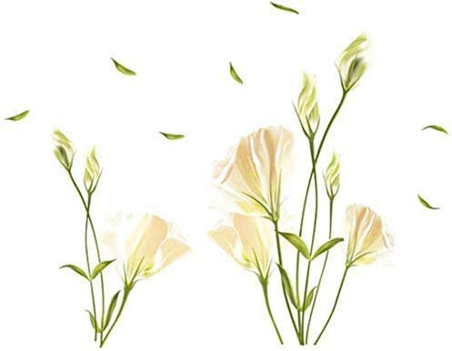 Wandaufkleber Wandaufkleber Elegante Lilie Blumenaufkleber An Der Wand Hauptdekoration Schlafzimmer Hintergrund Wandtattoo 50X70Cm