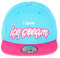 JOHNNY CHICOS NY New York süße Unisex Schwester Bruder Kindercap Smile Tiger Adler Prince Kinder Cap Snapback und Mütze ca. 49-58cm Kopfumfang (One Size, I-Love-Icecream)