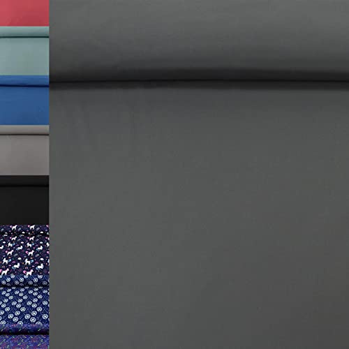 MAGAM-Stoffe Jori Softshell Stoff Kleidung Kinder Oeko-Tex Meterware 50cm (15. Dunkelgrau)