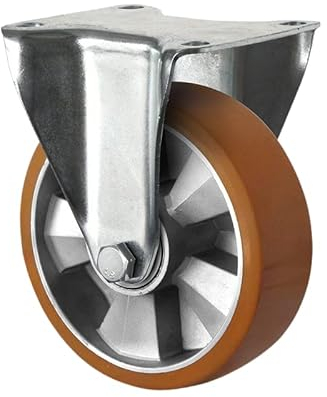Schwerlast Polyurethan Bockrolle 200 mm auf Aluminiumfelge