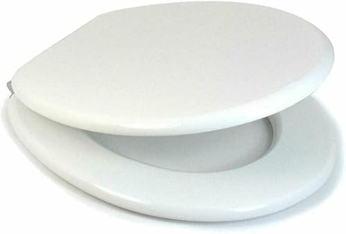 True Face Toilet Seat Soft Close White Bathroom Oval Shape WC Heavy Duty Seats Anti Slam
