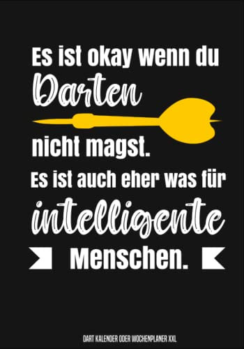 Dart Kalender oder Wochenplaner: Wochenplaner und Organizer mit To do Liste für Dartspieler und Dart Fans für Männer