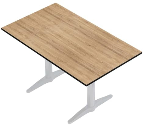 GGMMÖBEL COMPACT | Esstisch HPL Tischplatte | 118 x 68 cm | Eiche | Perfekt für klappbare Gartentisch, Esstisch | Outdoor | Restaurant, Cafe, Bar