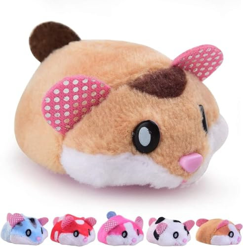 GMMH Haustier Kinder Spielzeug, bewegendender Hamster für Kinder ab 3 Jahren, Super Geschenk (beige)
