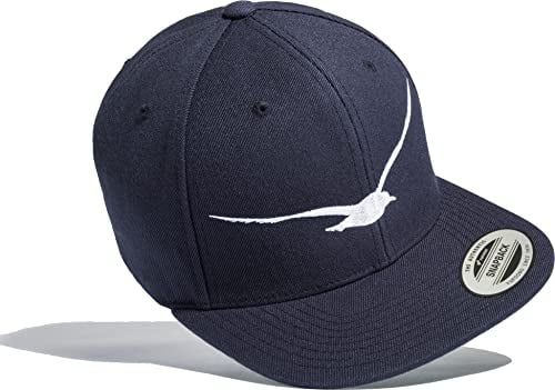 (A) Cap Flexfit Snapback : Möwe - Kappe Herren & Damen Anker Kapitänsmütze (Navy)
