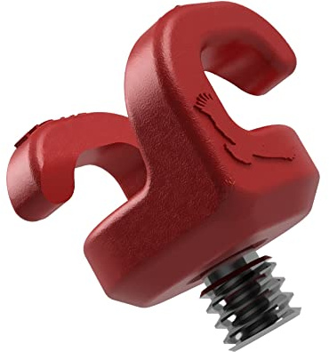 KONDOR BLUE Mondo Ties Camera Cable Management Clips, 1/4-20 Mounted, Holds 2-3 Cables, Supports 20lbs, Red (5-Pack) with Mini EVA Case