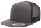 Yupoong 5-Panel YP Classic Trucker Cap | High Profile Flat Visor Snapback | OSFM | Bulk Packs Available, Dunkelgrau/Schwarz, Einheitsgröße