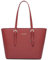 David Jones - Damen Shopper Handtasche - Frau Henkeltasche Mittlere Große Tote PU Leder - Tasche Schultertasche Büro Schule Einkauf Shopping Bag - Aktentasche Arbeitstasche Elegant Alltags - Rot