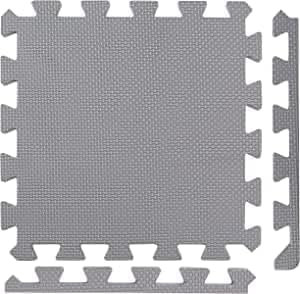 PERPETUAL Esterilla Puzzle Gimnasio Protector Suelo Acolchado (18 Piezas de 30x30cm / 6 Piezas de 60x60cm + Bordes) Garaje Piscina Exterior Camping Protector Alfombra Goma EVA Caucho Colchoneta