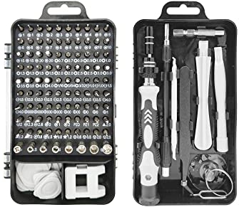 Set di attrezzi meccanici di precisione, mini cacciavite: 115 in 1, set di attrezzi di riparazione per cellulare, con punte per PC, computer, iPhone, laptop, tablet, PS5, Xbox giocattoli, orologi,