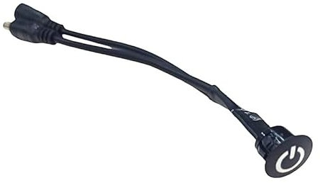Jandei – Interruptor para Encendido, Apagado y Regular la Intensidad de Tiras LED y Equipos de 12Vdc o 24Vdc. Dimmer Táctil Empotrable con Forma Cilíndrica, Uso en Interiores (Negro)